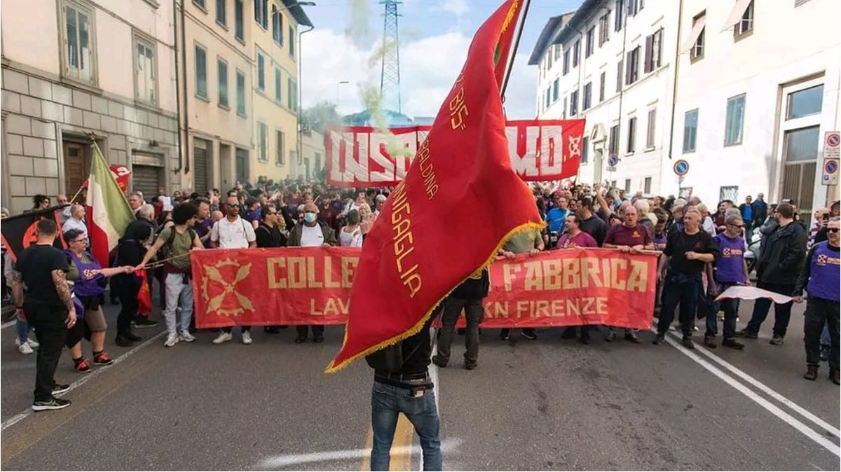 So wurden breite Allianzen im ganzen Land und darüber hinaus aufgebaut. Zehn Tage nach der Besetzung rief die große Gewerkschaft FIOM zum Streik in Florenz auf, wobei sich Beschäftigte mit den Besetzer:innen solidarisierten. Unter dem Motto #Insorgiamo fanden große Proteste statt
