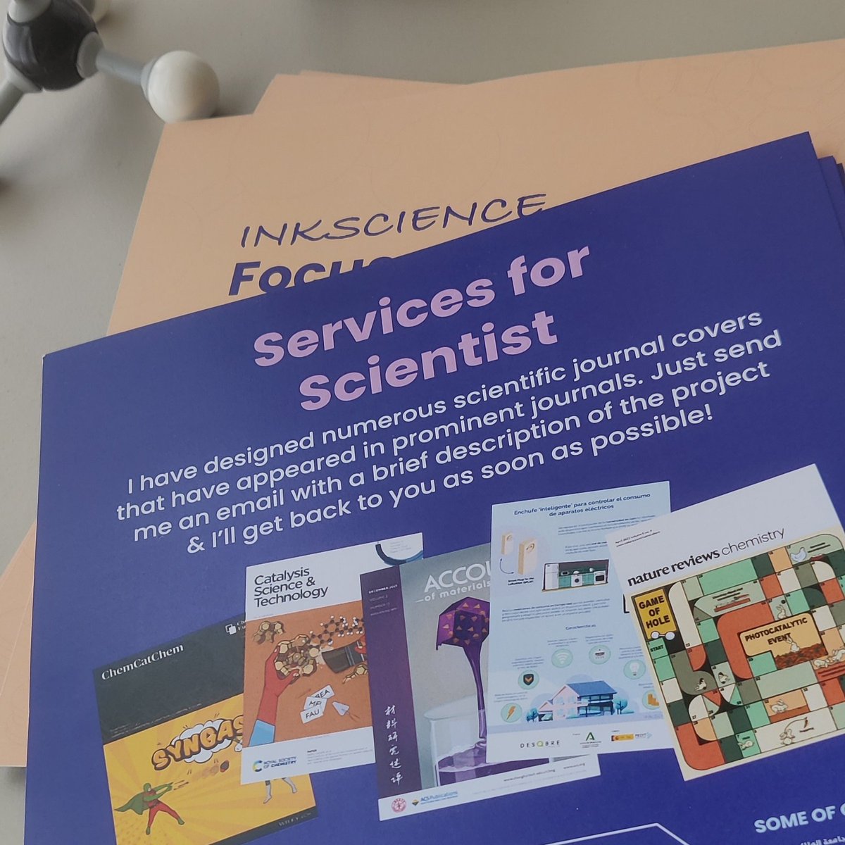 If you need a nice figure for your manuscript let me know!!  😀 InkScience can design figures and cover images!