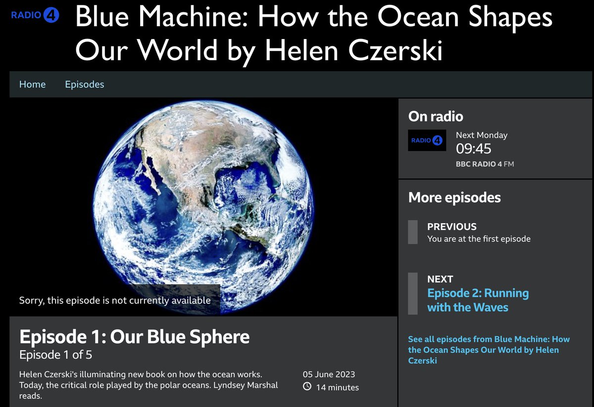 BBC Radio 4 - Blue Machine: How the Ocean Shapes Our World by Helen Czerski