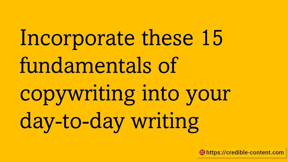 ContentGyan's tweet photo. 📢 Thread: 15 Fundamentals of Copywriting That Can Be Incorporated into Day-To-Day Writing 🖋️💡

#copywritingtips #contentwritingtips #copywriter #ContentWriter 

🧵 https://t.co/87nwW6ydGe