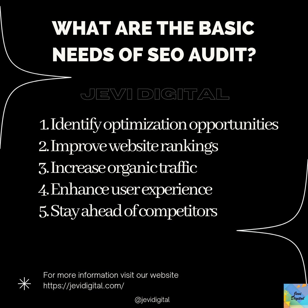jevidigital's tweet image. &quot;Unveiling the Secrets: The Essential Checklist for a Comprehensive SEO Audit&quot; 
#SEOaudit #SEOanalysis
#WebsiteSEO #OnPageSEO
#OffPageSEO #KeywordResearch
#ContentOptimization #linkbuilding #TechnicalSEO
#SERPanalysis #GoogleAnalytics
#SiteSpeed #MobileSEO
#SEOtools #jevidigital