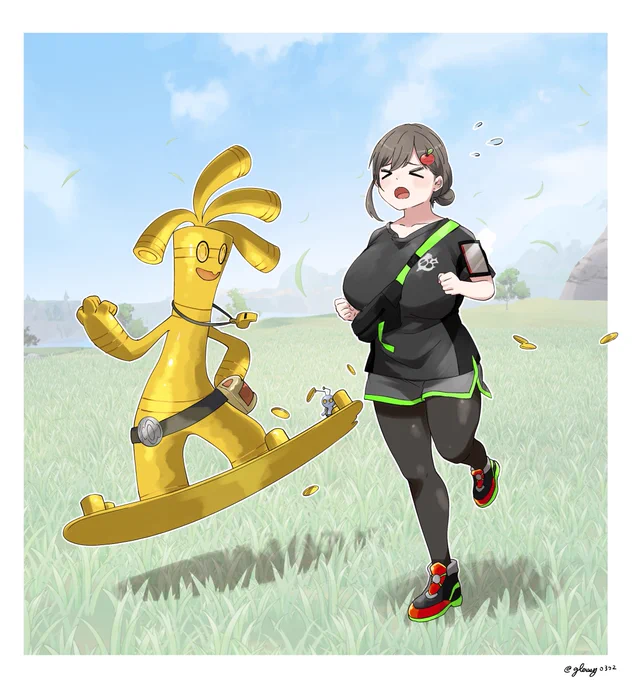 走り込みりんご