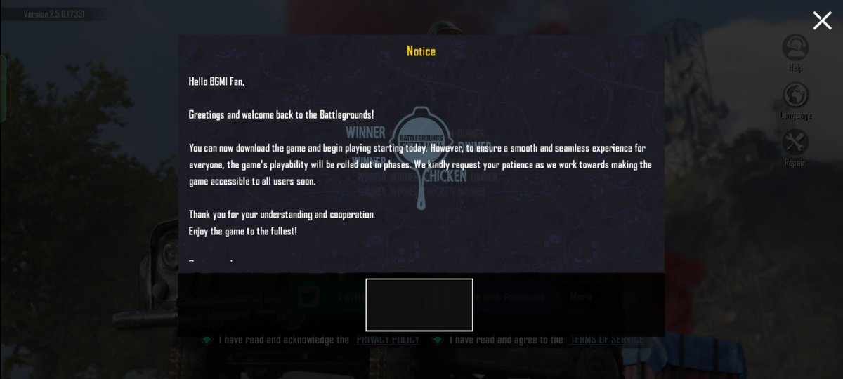 imdradhe's tweet photo. bgmi front screen showing this error and it is not removing
@BattlegroundmIn @BgmiDev #bgmirerror #BGMI #BGMIreturns https://t.co/UYC8WvjdF3