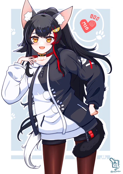 今月描いて出すイラストがないので 可愛いミオちゃん4枚再掲!!!!