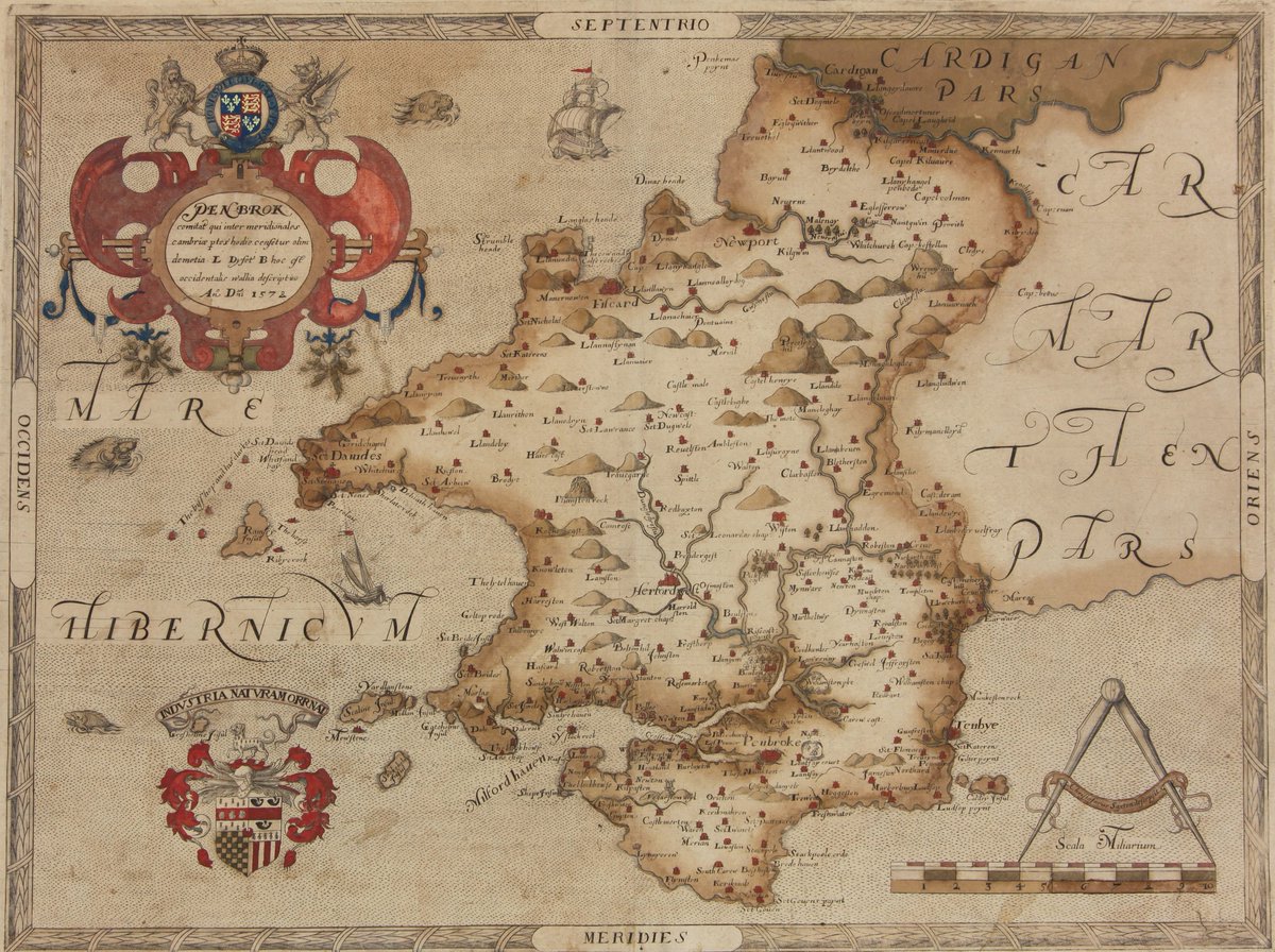 PembsArchives's tweet photo. Map of Pembrokeshire by Christopher Saxton, 1578.
📍
Map o Sir Benfro gan Christopher Saxton, 1578.
#MapMonday #EYALocal #Pembrokeshire https://t.co/TfuCKYKSwS
