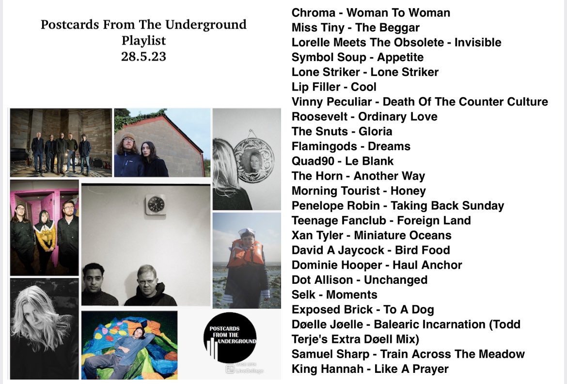 Latest PFTU at mixcloud.com/PFTU/pftu-285/

Ft @CHROMAbanduk
@ObsoleteLorelle
@SymbolSoup
@LipFillertv
@iamroosevelt__
@TheSnuts
@Flamingods
@MorningTourist
@TeenageFanclub
@XanTyler
@Davidajaycock
@hooper_dominie
@DotAllisonmusic
@mersey_synth
@samuelsharpuk
@kinghannahmusic
🙌🏻🙌🏻🙌🏻