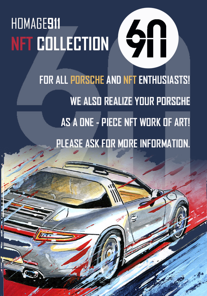 YOUR 911 AS A NFT ARTWORK?    

#Porsche #porsche911turbo #porschecup #nft #nfts #cryptoart #digiralart #nftbuyers #nftart #NFTCollection #nftcollectors #NFTCommunity #NFTartists #targaflorio #porsche917 #PEPE #NFTNYC #NFTProject #porschemuseum #gulfracing #motorsport #Racing