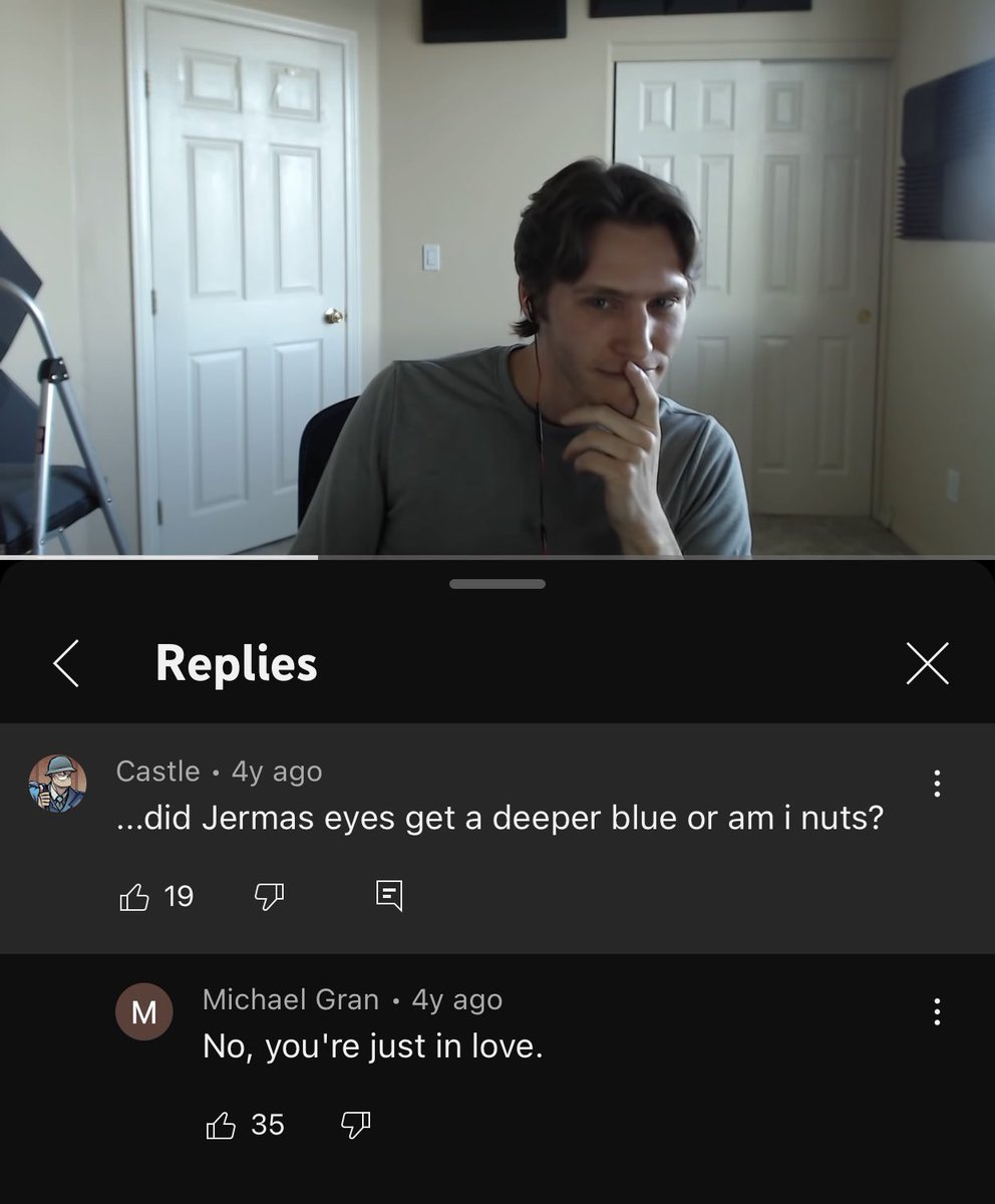 I love how whenever you go into Jerma vod comment sections, there’s at least one guy who just talks about how gorgeous he thinks he is 😭😭 it’s so funny