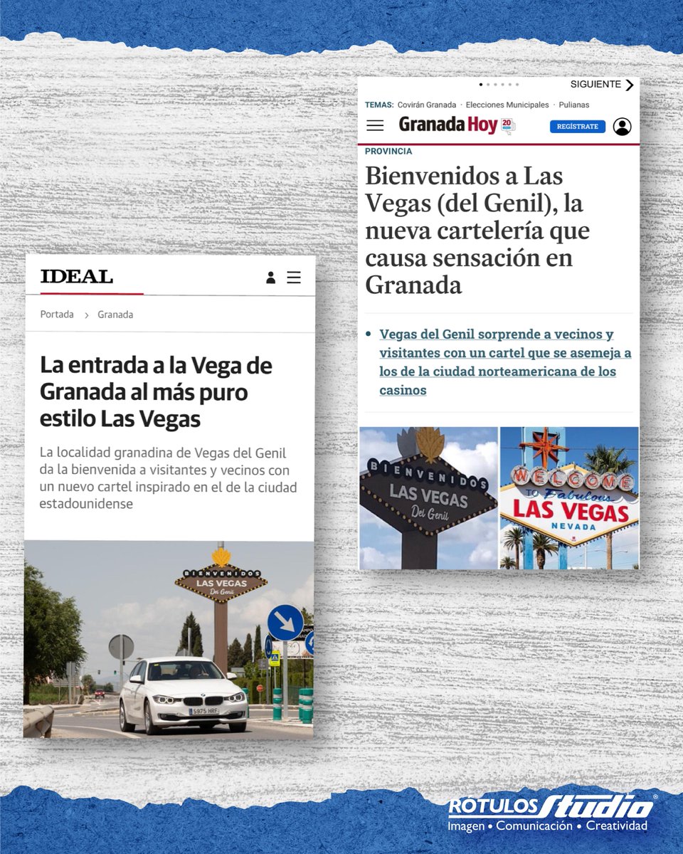 RotulosStudio's tweet image. Estamos muy orgullosos de presentaros el nuevo cartel de las Vegas del Genil, diseñado y fabricado en Rótulos Studio.
Ubicado en la entrada de nuestro municipio, para recibir a visitantes y vecinos con un divertido guiño a la icónica ciudad estadounidense de Las Vegas.