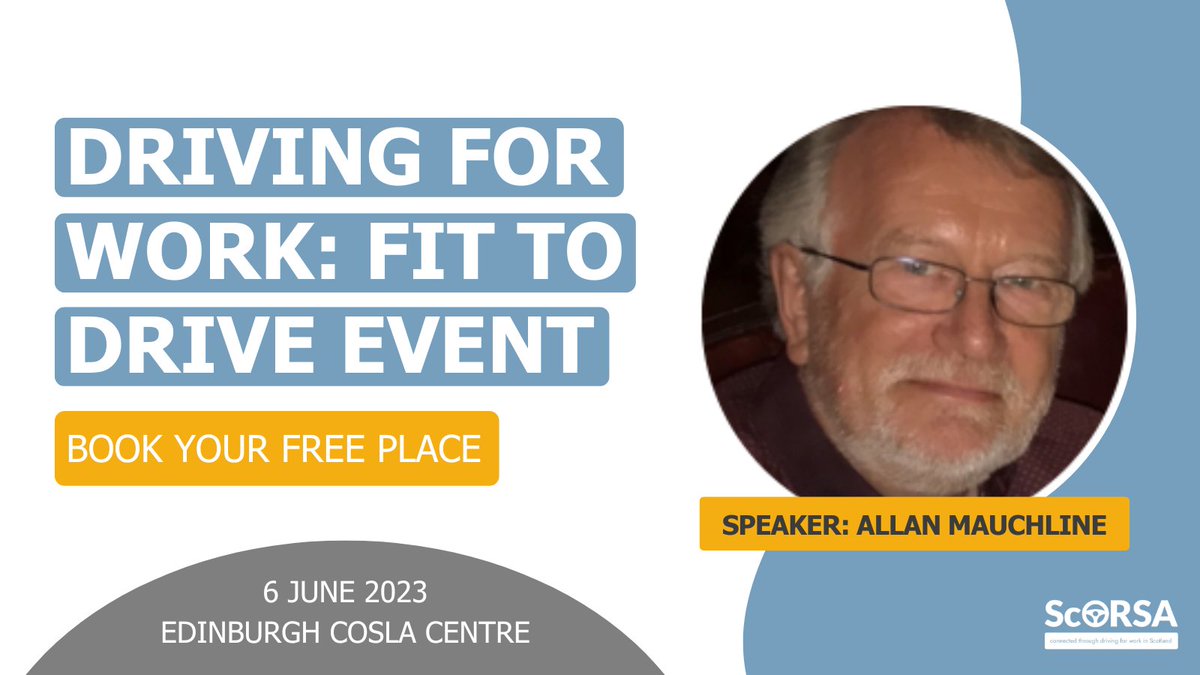 occroadsafety's tweet photo. On June 6, at the Edinburgh COSLA Conference Centre, we'll be joined by Allan Mauchline who will discuss the ‘destination drive’ project, delivered in Ayrshire last year, in more detail for our attendees!

Members, book your FREE place 👉 https://t.co/mEnM219TP6

#DriveForWork https://t.co/fTDVPMrdt8