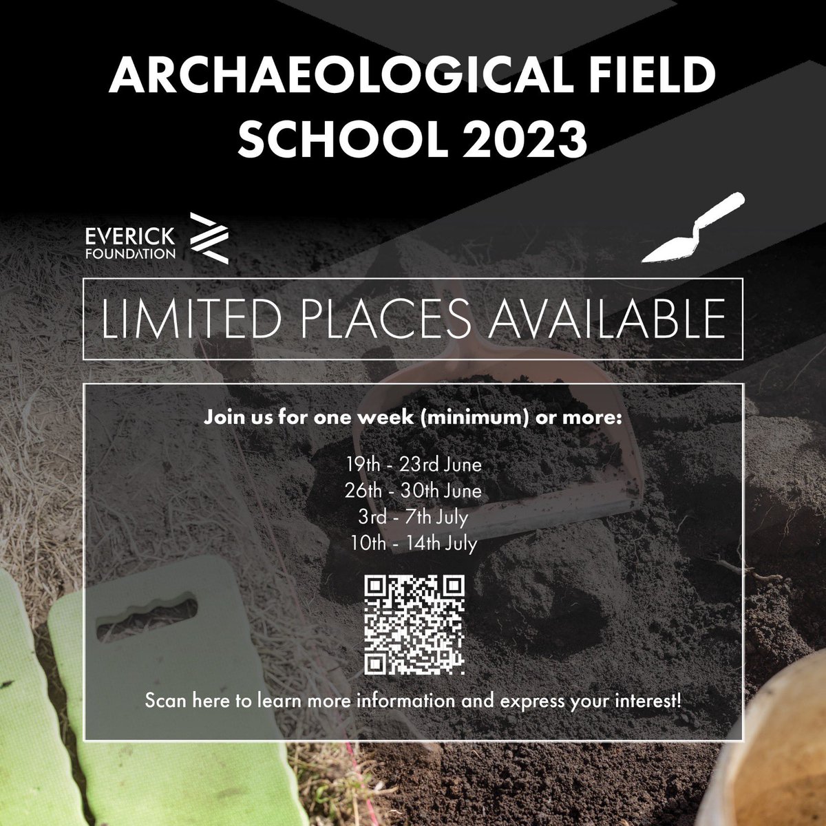 GU_ArchSoc's tweet photo. Attention Undergraduate Archaeology students! A few spots have opened up for the June/July @EverickHF Field School. Gain practical training in archaeological methods and tick off some things in your @AustArchaeology Skills Passport!
Find out more: https://t.co/id64rUbY9k https://t.co/I4sWLNn1bu