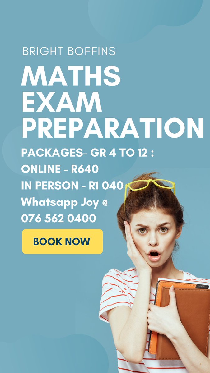 IS YOUR CHILD PANICKING OVER MATHS EXAMS ? 📚👩‍🎓👩‍💻👩‍🏫
Get 4 Online or In person sessions today . Let us tutor your child to success. BOOK NOW ‼️ 
#mathstutor #onlinetutor #exampreparation