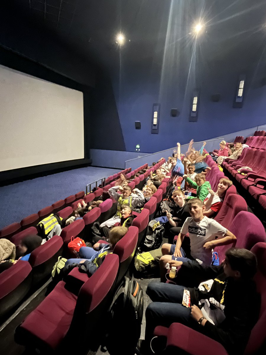 P7 have arrived at the cinema! We can’t wait for the film to start 🍿🎬