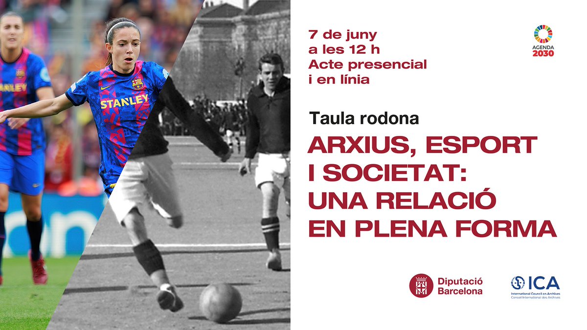 patcdiba's tweet photo. 📢Guardeu la data!
La Setmana Internacional dels Arxius és a prop!
La dediquem a la relació entre esport i arxius.
Reserveu 7/6  per assistir a la taula rodona «Arxius, esport i societat: una relació en plena forma».
✅Inscripcions https://t.co/Q8m9k5CzCC
#SIA2023 #ArxiusiEsport https://t.co/8lAvUK1ofr