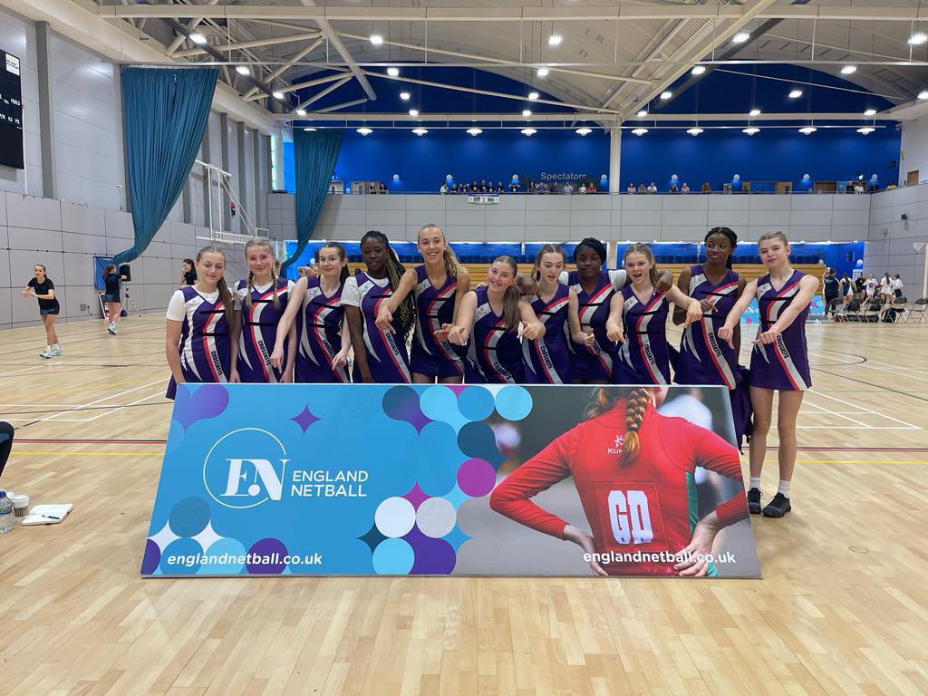 Proud mum and proud coach, 4th at the U14 England Netball National finals 💜🏐💜