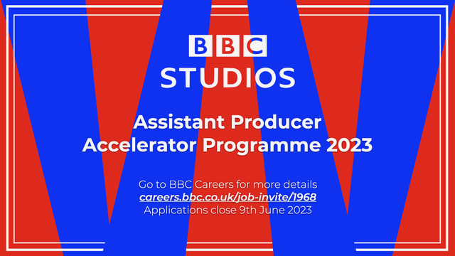 BBC Studios has brought back the Assistant Producer Accelerator programme designed for Researchers that want to supercharge their career!

Deadline of 9th June – so get applying!  #deaf #disabled #DisabledTwitter #DisabilityTwitter