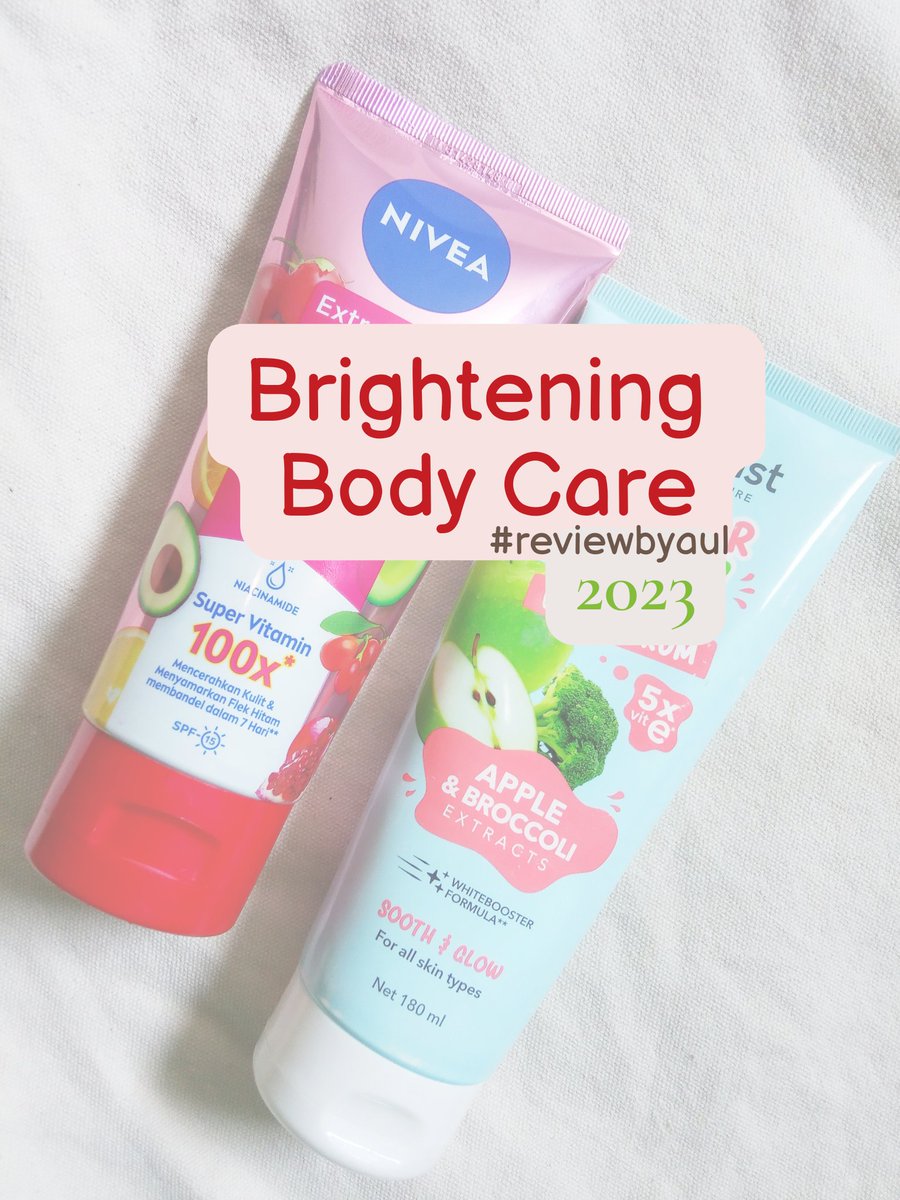 Texture_'°💗🌤
🔸Nivea: gel ringan, meresap cepet, di kulit engga greasy. effortless ngeratainnya. bau seger aroma buah2an manis (eitss jgn kasitau semut ygy) 

🔸Herborist: texture gel berat, aroma apel i like💗worthly dipake malem/pas dirumahaja. pake abis mandi segernya awet☑