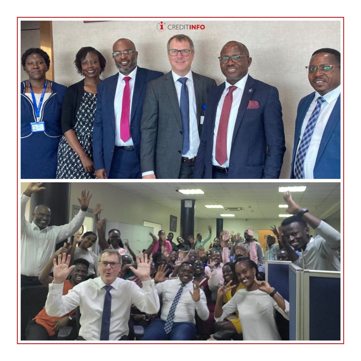 CreditinfoGroup's tweet photo. Pictorial from the Uganda and Nambia credit bureau acquisitions last week. We are excited to have all the employees on board! Great sessions in the previous week, getting to know both countries' staff and work cultures!
Looking forward to starting the journey with them! https://t.co/Lwnv5VMrnD