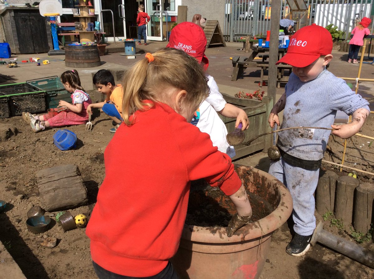 DeansNursery's tweet photo. Morning fun in the sun 🌞planting, hula hooping, making potions and doing the limbo. https://t.co/NgGb1ovH8s