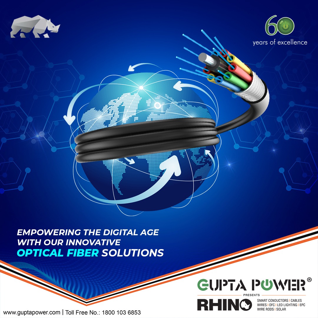 Experience the power of seamless connectivity with #GuptaPower's #OpticalFibres.Unlock the potential of high-speed data transmission, reliable networking, and superior performance. Trust our cutting-edge technology to meet your connectivity needs.