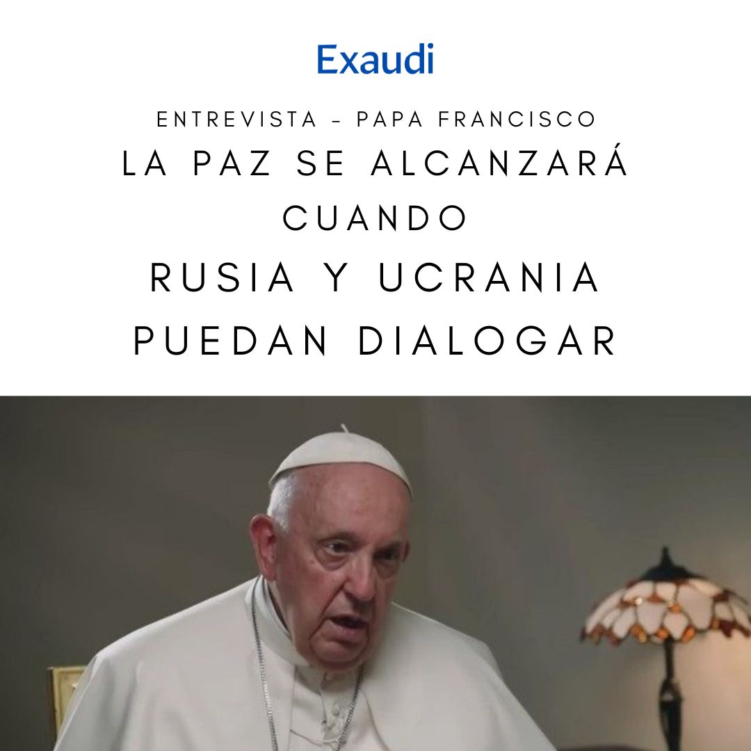 Francisco: La paz se alcanzará cuando #Rusia y #Ucrania puedan dialogar Entrevista de @Telemundo al #PapaFrancisco exaudi.org/es/francisco-l…