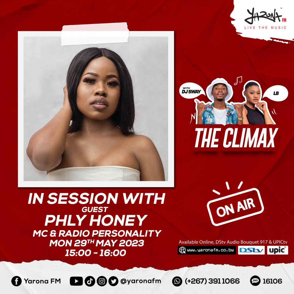 yaronafm's tweet image. From 3pm to 4pm on #TheClimax, we will be joined in studio, LIVE, by @PhlyHoney_. She is a media personality and Entrepreneur with a lot to share. 

Don't miss it🔥🔥🔥