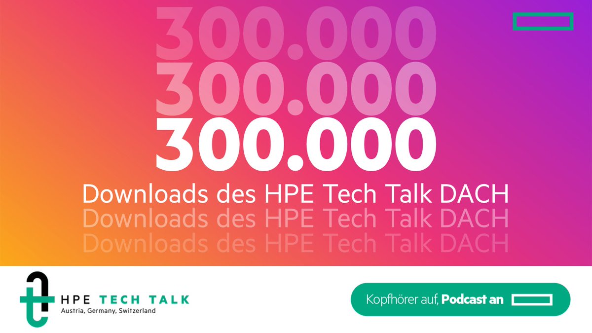 HPE_DE's tweet image. Woohoo, danke dafür! 💥 

Reinhören scheint sich zu lohnen: 
🔗 hpe.to/6016OqAnp

#HPETechTalk #DACH #Podcast