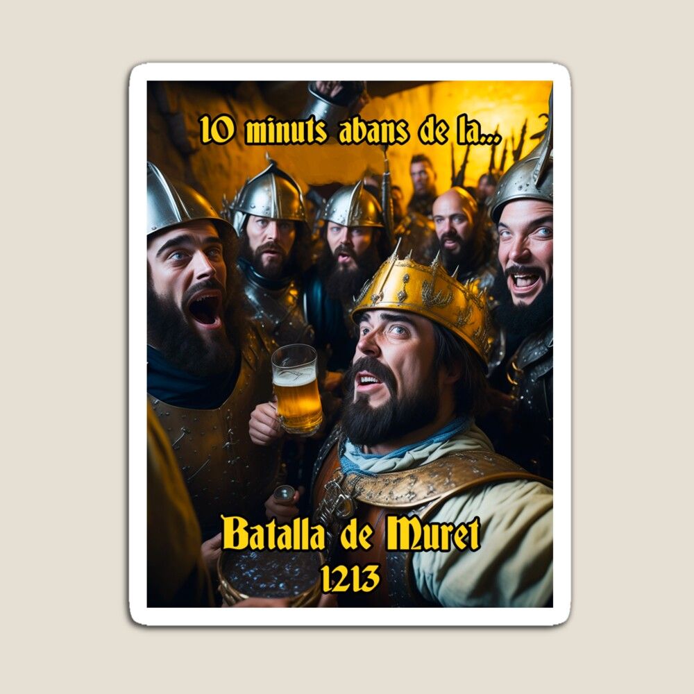 viafora16's tweet photo. Get my art printed on awesome products. Support me at Redbubble #RBandME:  https://t.co/3OVh0TziGl #findyourthing #redbubble 10 minuts abans de la... #batallademuret #reipereI #pereelcatolic de festa amb els seus soldats abans de la batalla. #selfiehistory #historiadecatalunya https://t.co/LI6DvJ1rii