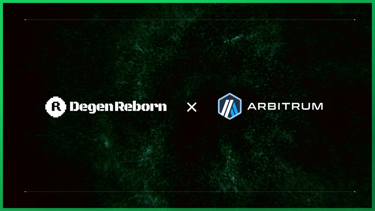 We're so happy to announce that, the new season of DegenReborn will be on #Arbitrum.☄️⚡️

Arbitrum ecosystem is going strong with some of the best Web3 games building on it. 

We're ready to deliver the best experience to DEGENS on Arbitrum. The next season will be EPIC.🪐
