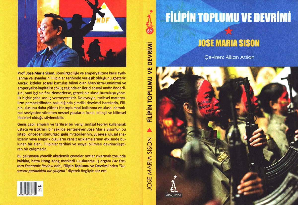 Jose Maria Sison - Filipin Toplumu ve Devrimi

El Yayınları
Çev. Alkan Arslan
1. Baskı, Mart 2019, 232 sayfa

Tıpkıçekim
PDF-CS
Boyut: 5,0 MB
gonotes.me/t5173
facebook.com/photo/?fbid=10…

#JoseMariaSison #Filipin #FilipinDevrimi #sosyalizm #gerilla #AlkanArslan #ElYayınları