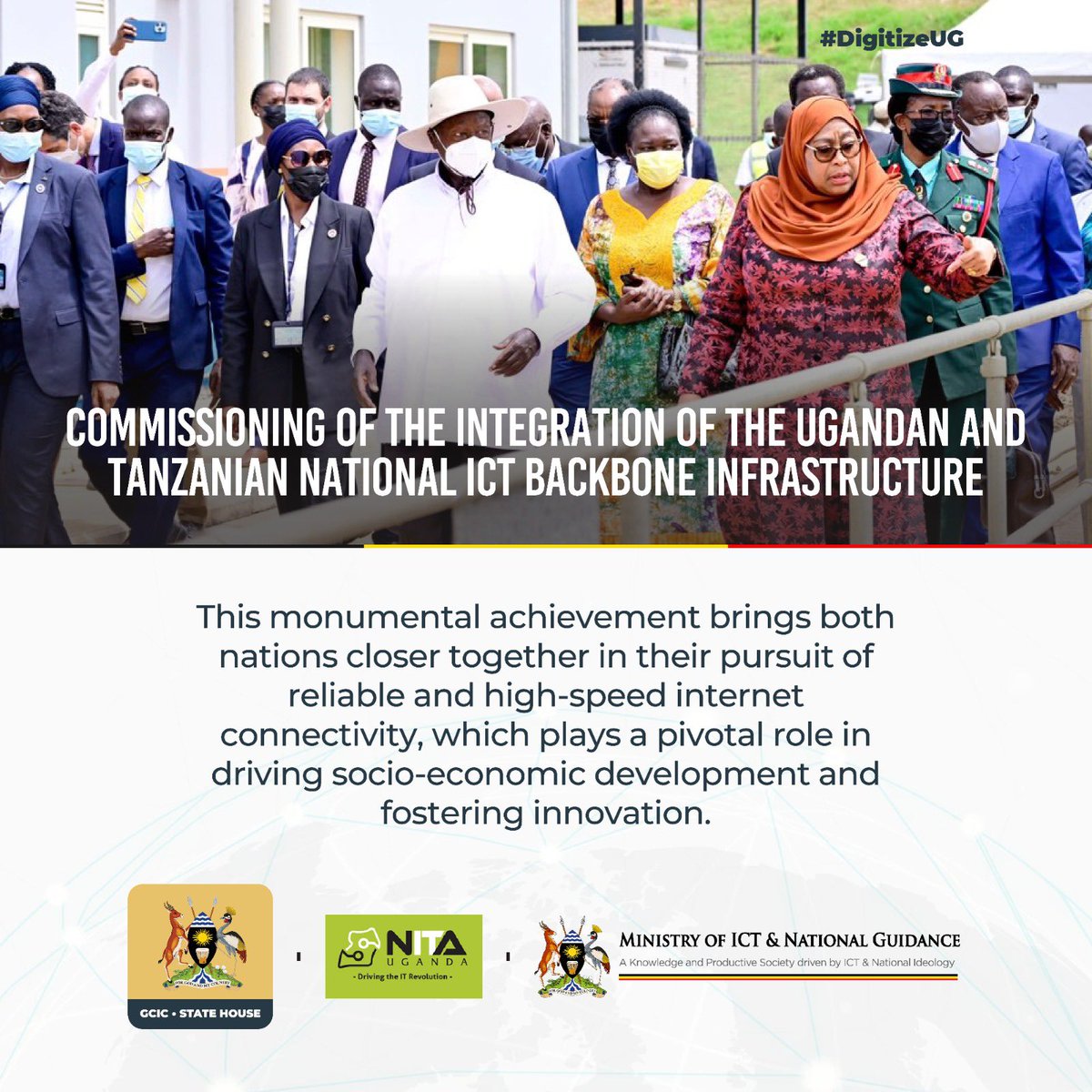 @KagutaMuseveni 📌 Reliable and high-speed internet connectivity drives socio-economic development.  @NITAUganda1 @MoICT_Ug #DigitizeUg