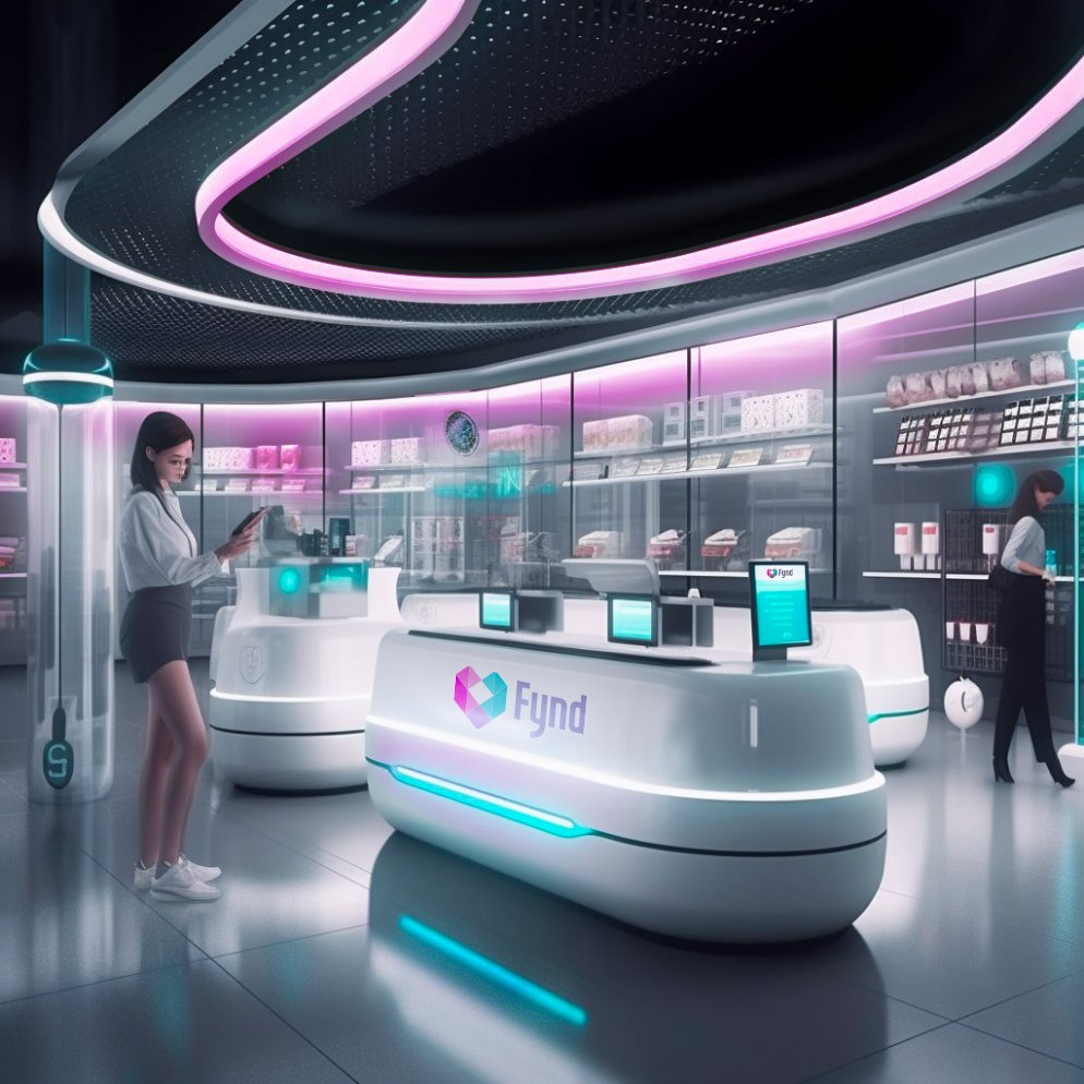 LifeatFynd's tweet photo. Stepping into the Future of Retail with Fynd. We are ready to embrace cutting-edge technology, immersive experiences, and personalised solutions by the year 2030. Get ready to witness a retail revolution like never before. #futuristicretail #fynd2030 #generativeart #midjourney https://t.co/XGsGtLcx0R