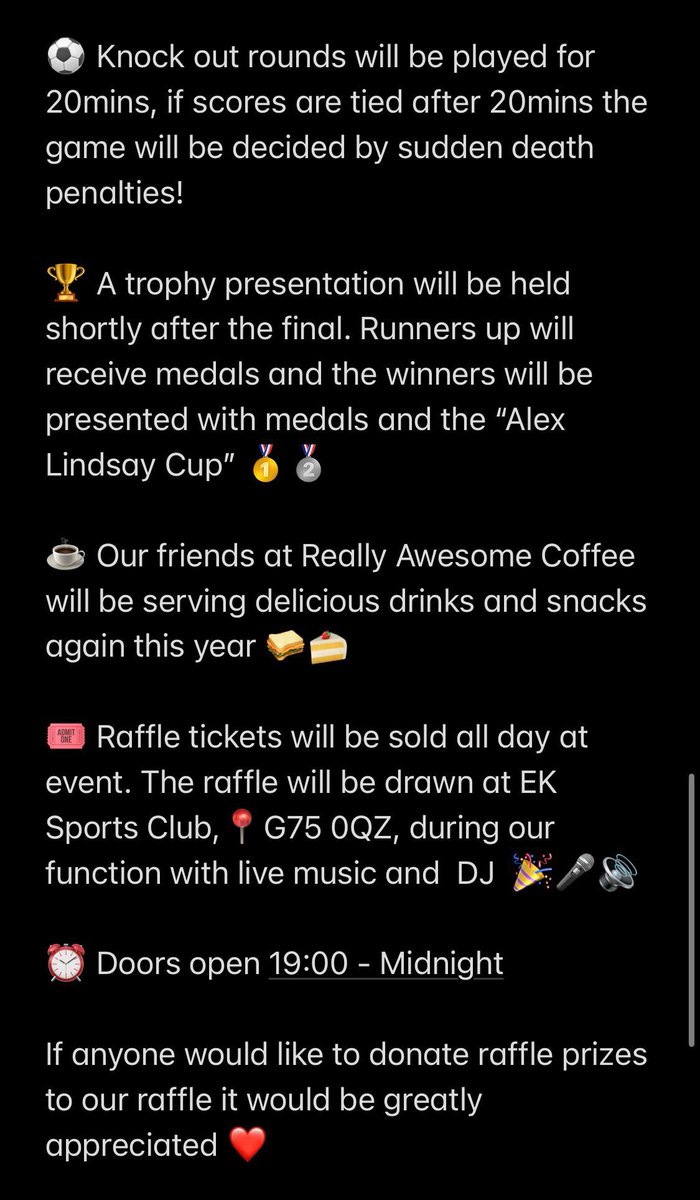 ALEX LINDSAY CUP 2023

Any teams interested in joining can contact the page!