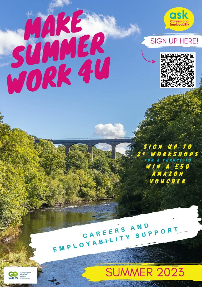 ☀️ Make Summer Work For You has launched! Enjoy a whole summer of interactive workshops & activities to develop your employability. Join online: buff.ly/3qeSCGT @WGUCareers #makesummerworkforyou #careers #jobs #wrexham #uni #students #graduates