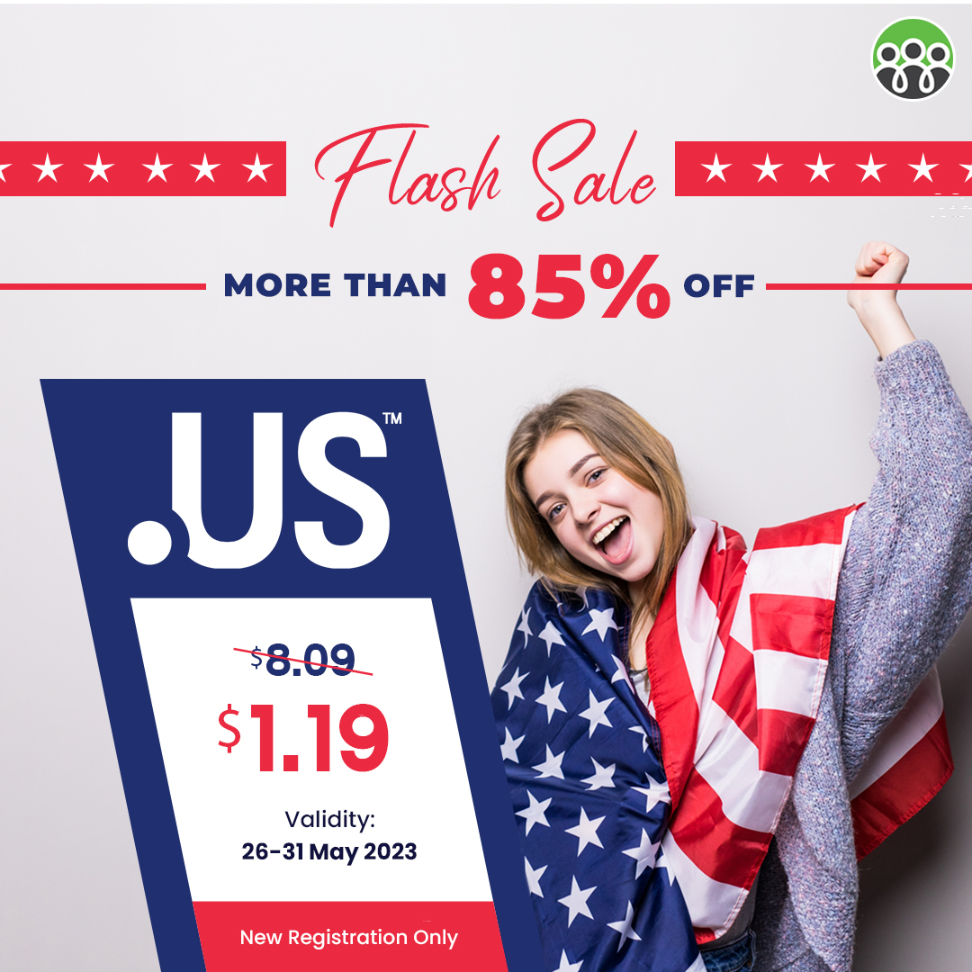 ConnectReseller's tweet photo. Claim your #digitalidentity at more than 85% off with .US domain name, now available at $1.19 till May 31, 2023. Don't miss out on this limited-time offer to showcase your #American spirit!

@GoDaddyRegistry #dotus #domain #usa #usdomain #online #business #ConnectReseller https://t.co/X5AygroWl8