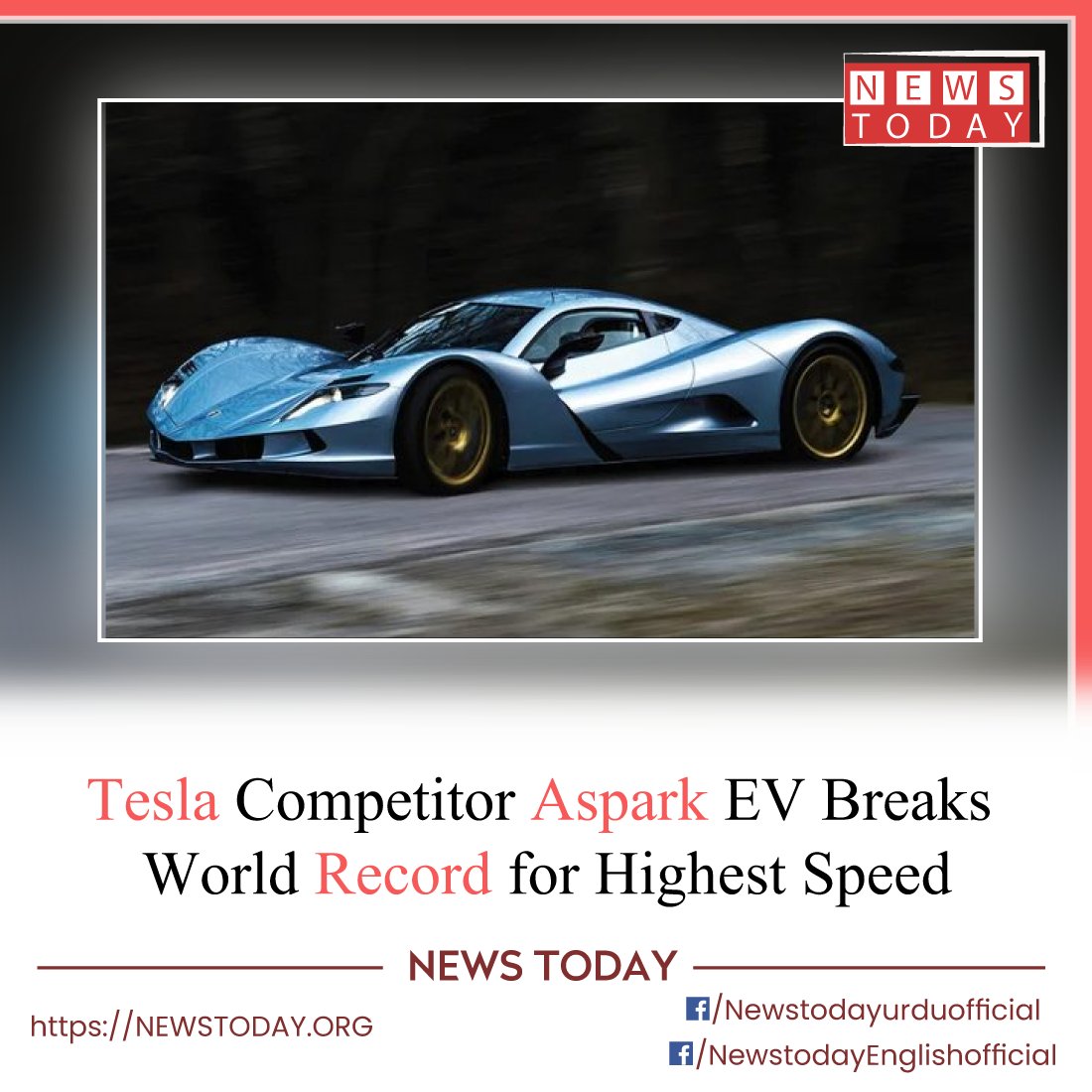 newstoday_org's tweet image. Aspark Owl breaks the Guinness world record after hitting 100kmph just in 1.72 seconds which is faster than the Tesla cars and the Rimac Navera.

Visit Now

newstoday.org/tesla-competit…

#newstoday #Breakingnews #AsparkOwl #guinness #rimacnavera #teslacars #hitting