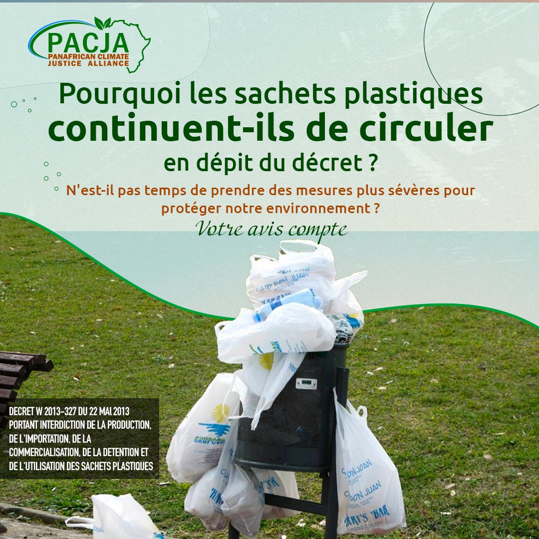 🌍💔 Pourquoi les sachets plastiques continuent-ils de circuler en dépit du décret ? N'est-il pas temps de prendre des mesures plus sévères pour protéger notre environnement ? 💔 💪🌍 #StopPlastique #ProtégeonsNotreEnvironnement #worldenvironmentday <a href="/PACJA1/">PACJA</a>  #ZéroDéchet
