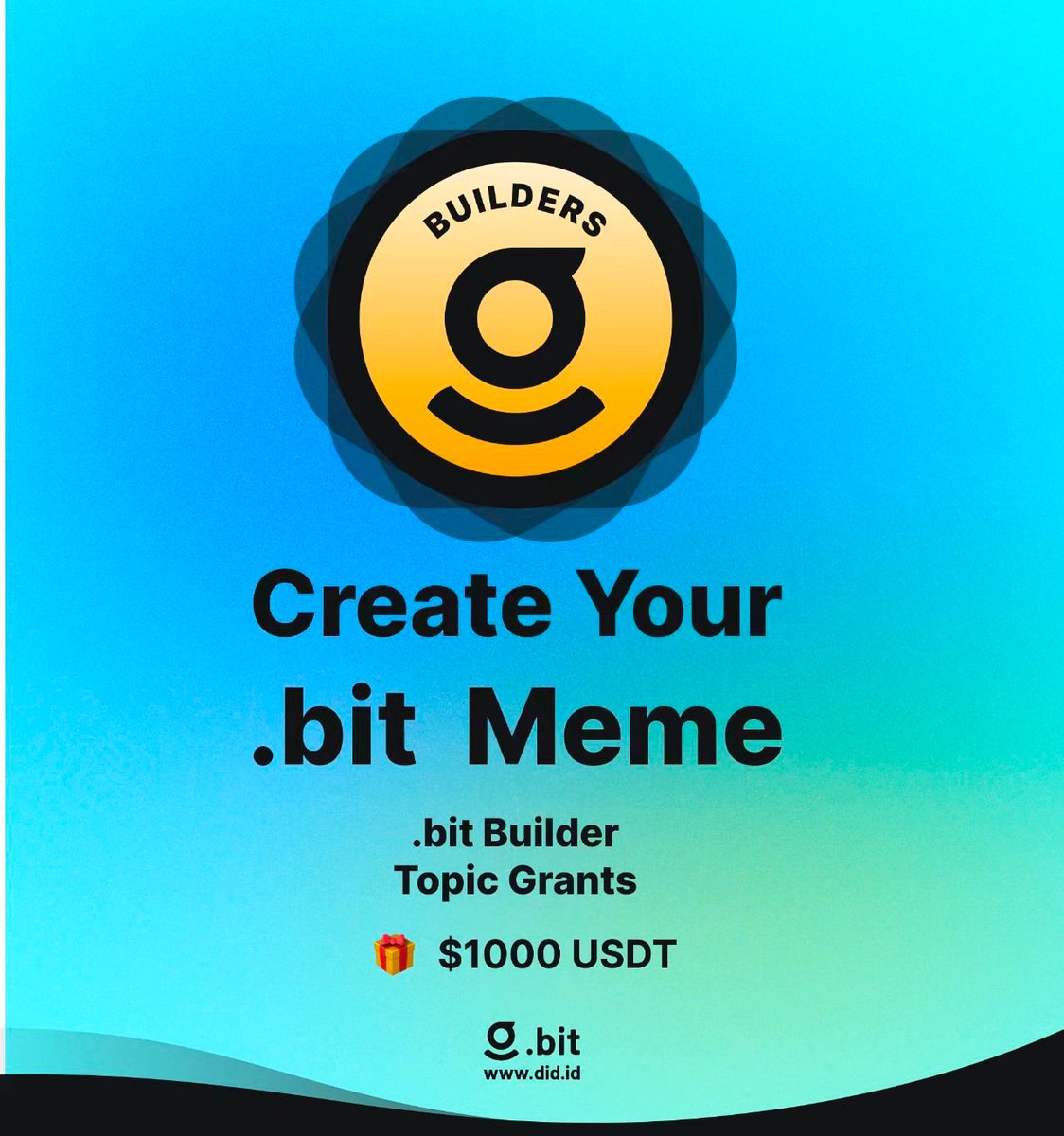 DIDbased's tweet photo. 🥳It's Meme Round!

👏 All kinds of creative .bit related meme are welcomed!
For your reference, here are some .bit Media materials: https://t.co/ggxx8hLPfh

🎁 50 USD*20
Submit your proposal now at https://t.co/PunR47rsDN
#Voty #bitbuilder https://t.co/QzShu8EvMl