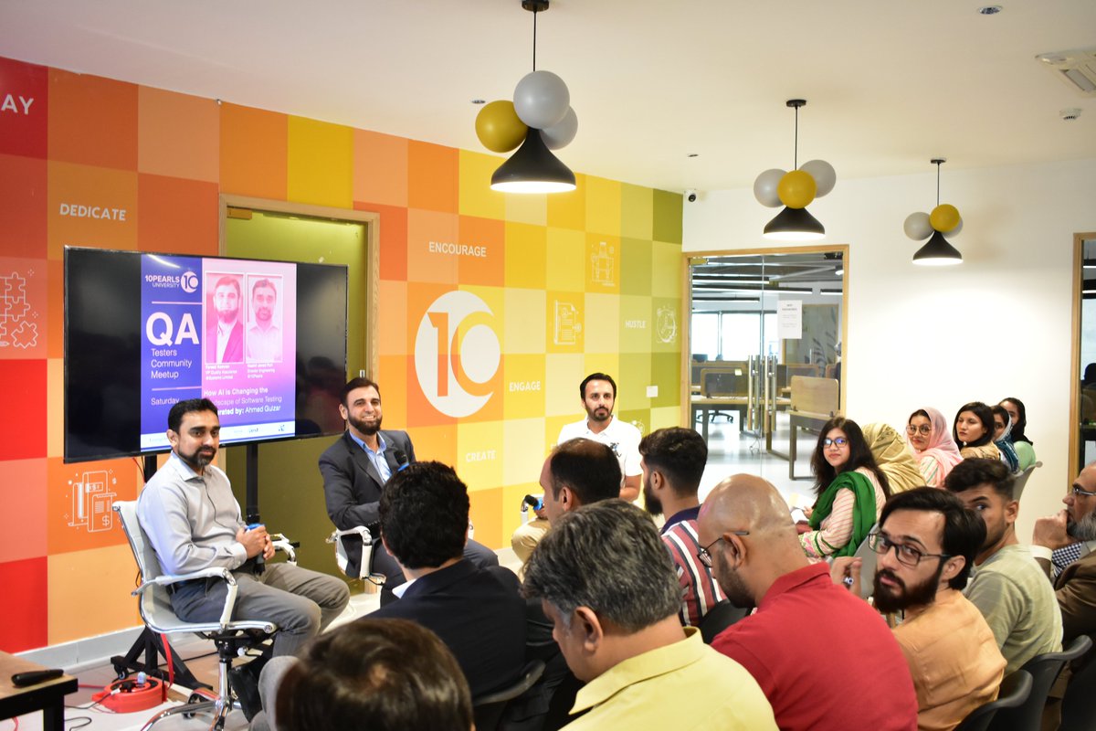 mytestworthy's tweet photo. Our team had a great time at the #QATestersCommunityMeetup, an exclusive event for all things software testing, organized by @10PUniversity in collaboration with Testworthy, featuring insightful trainings, panel talks and discussions to help participants elevate their QA career. https://t.co/Mzm2hJWdh8