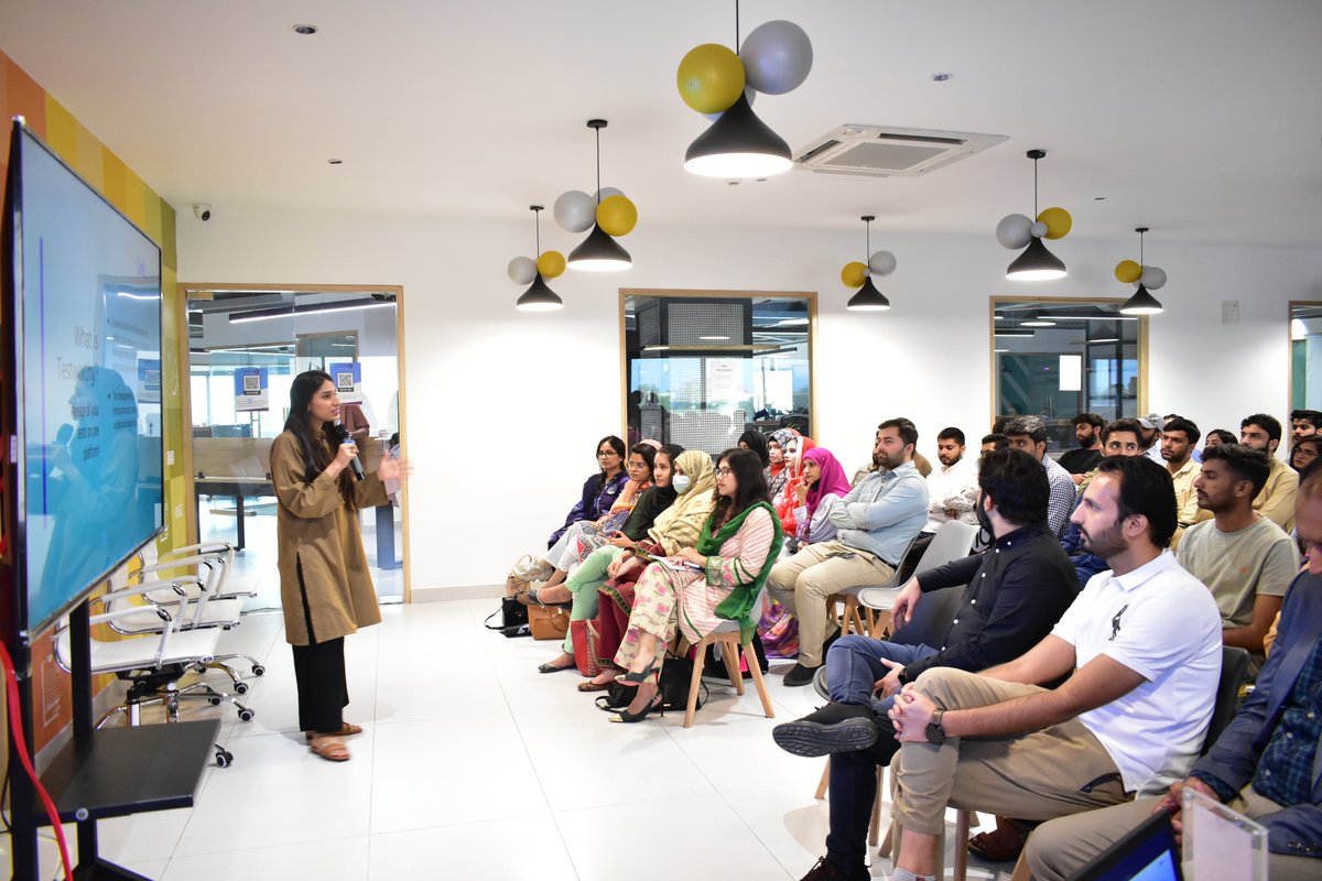 mytestworthy's tweet photo. Our team had a great time at the #QATestersCommunityMeetup, an exclusive event for all things software testing, organized by @10PUniversity in collaboration with Testworthy, featuring insightful trainings, panel talks and discussions to help participants elevate their QA career. https://t.co/Mzm2hJWdh8