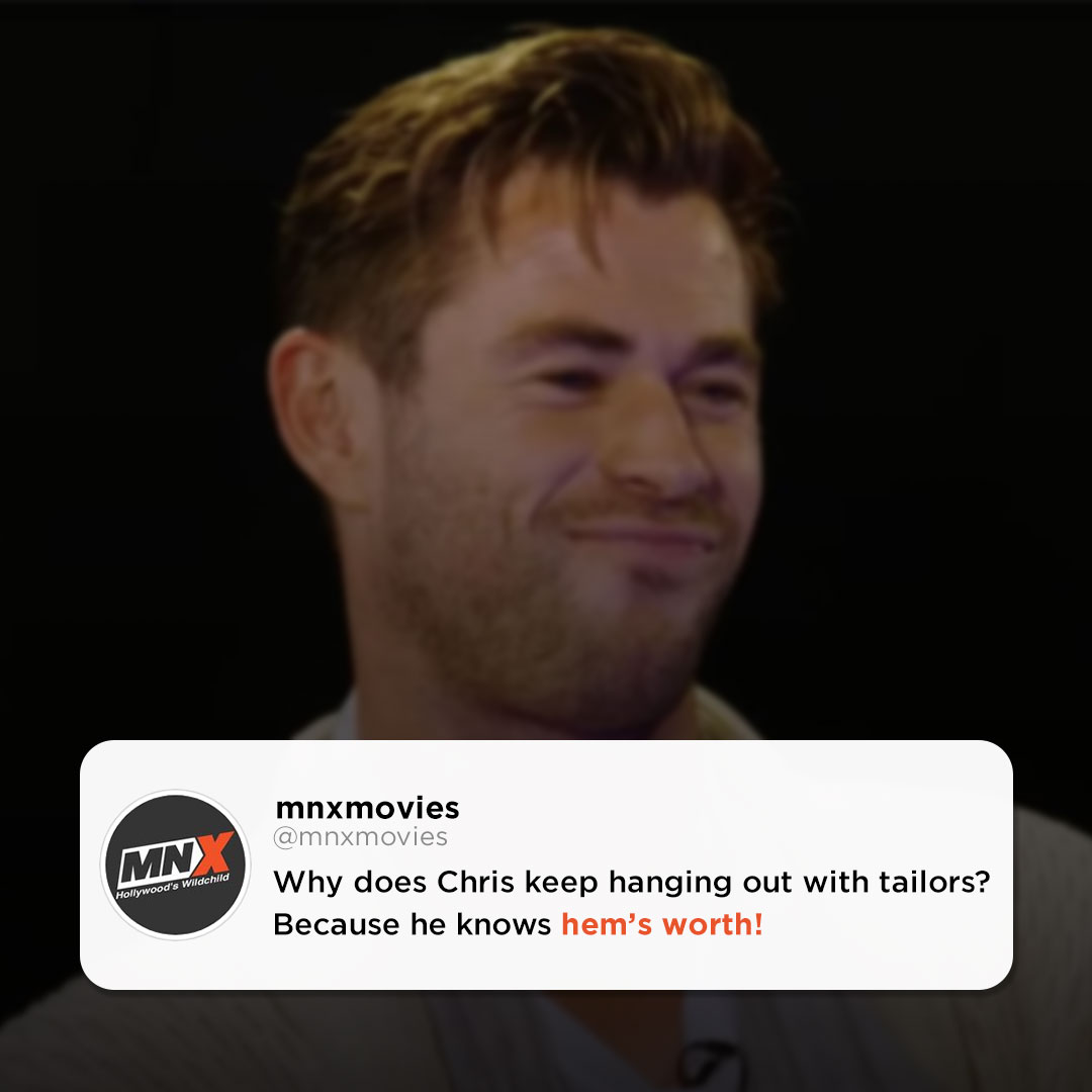 MNXMovies's tweet photo. Being funny is an art, and I am an artist! 🤪
#ChrisHemsworth #Memes #Tweets #FunnyTweets #Chris #Thor #FunnyMemes #ComedyMemes #TrendingMemes #DadJokes #Jokes #ChrisHemsworthFans #Loki #ComedyTweets #Hollywood https://t.co/OkrHByqdft