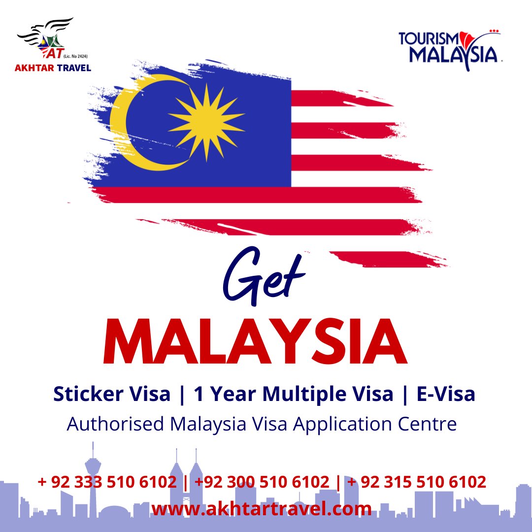 Discover the easiest way to obtain your Malaysia visa with Akhtar Travel, the authorized Malaysia visa application center in Islamabad, Pakistan
#MalaysiaVisa #TravelMalaysia #AkhtarTravel #VisaApplication #HassleFreeService #TravelWithEase #MalaysiaBound #DreamAdventure