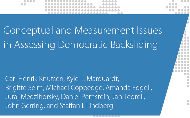 A few months ago, @anthlittle & @annemeng 's paper on democracy measurement and democratic backsliding caught a lot of attention: twitter.com/annemeng_/stat… Together with 9 colleagues from the V-Dem project, we engage with L&M’s argument and analysis in a new working paper. A🧵: