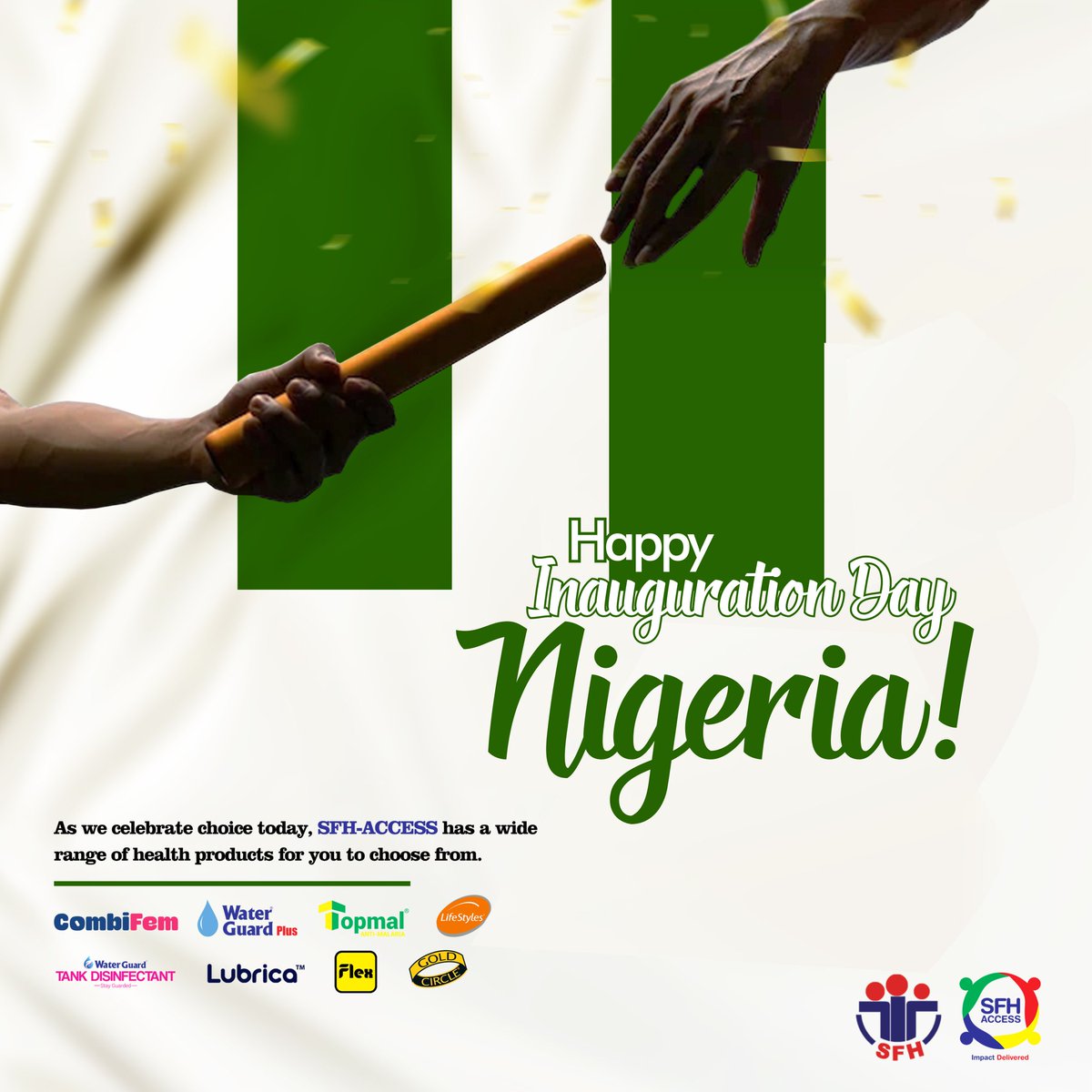 When we stand up for our Health,
We stand up for our Right.

HAPPY INAUGURATION DAY NIGERIA!🇳🇬

#inaugurationday #May29th #proudlyNigerian #unityindiversity #buildinganewNigeria #HealthyNigeria #happyinaugurationday