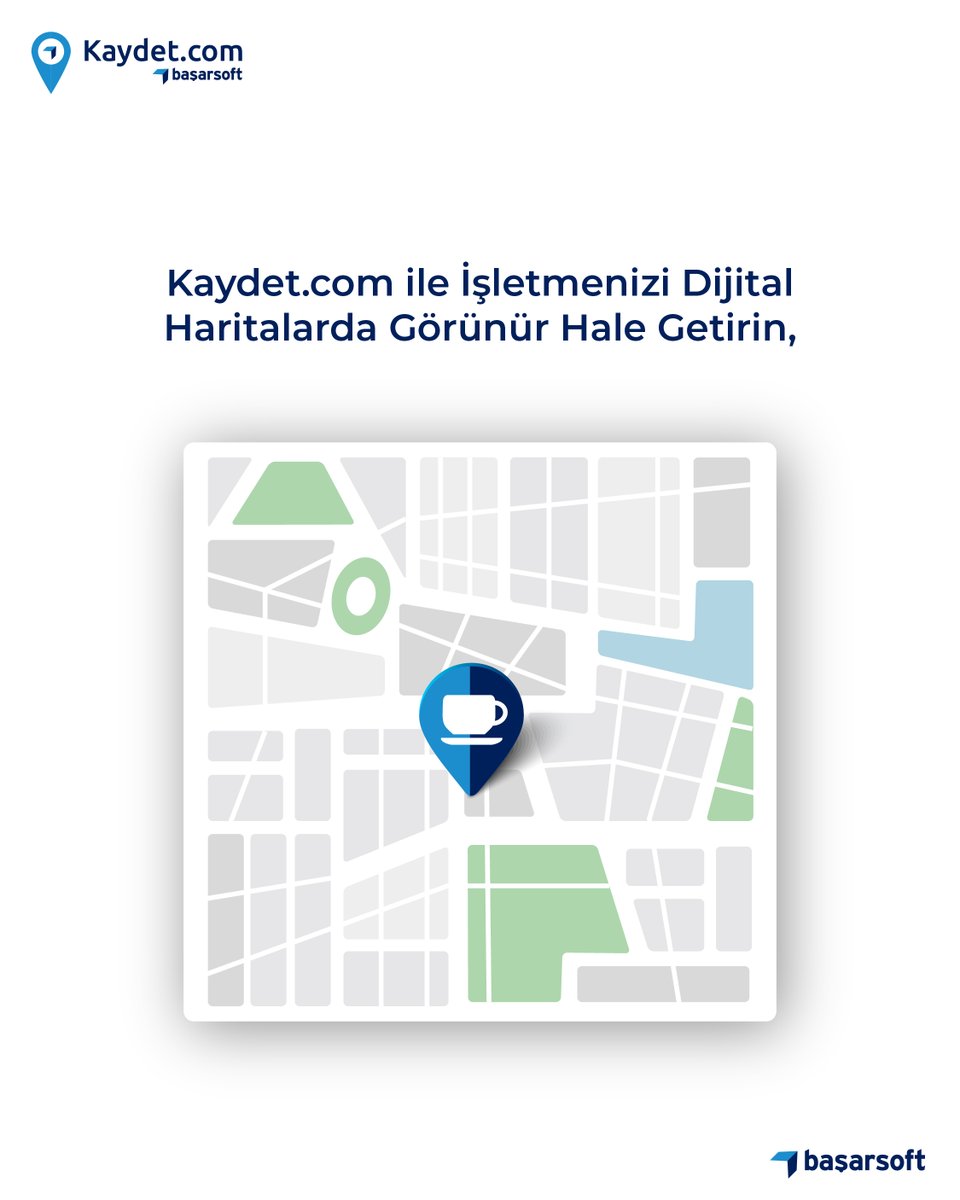 basarsoft's tweet photo. https://t.co/F0klLwTbI0 (Haritalara Kayıt Servisi) ile işletmenizi dijital haritalarda görünür hale getirin, ürün ve hizmetlerini müşterinizle hızlıca buluşturun.
Detaylı bilgi için https://t.co/brXzgvIrpZ bağlantısını ziyaret edebilirsiniz.
#Kaydetcom https://t.co/LLaR83suqb