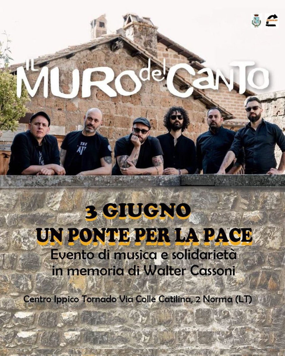 Sabato 3 giugno a Norma (LT) parteciperemo a Un Ponte Per La Pace, per il sostegno a distanza di una ragazza e un ragazzo palestinesi: Maria e Yamen. 
➡️ I concerti cominceranno alle 19, noi suoneremo intorno alle 21
☎ Prenotazioni al 3801980205