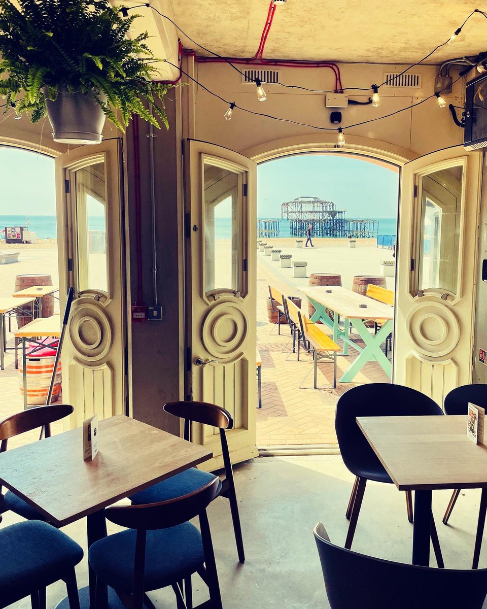 Whether you’re a shade-dweller or a sun-lover 🌞 treat yourself to epic #brightonbeach views and luscious cold craft beer 🍻 at @thewesttap this #bankholidayweekend open today and everyday from 12pm to 8pm slap bang opposite the #westpier #brighton #brightonbeach @Love_Brighton