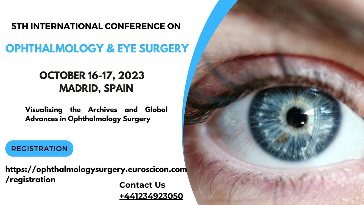 #eyes #October #opthalmology #Twitter #conference Register for ophthalmology & eye surgery conference 2023 #registration #Madrid #Spain #surgery @NMOphthalmology