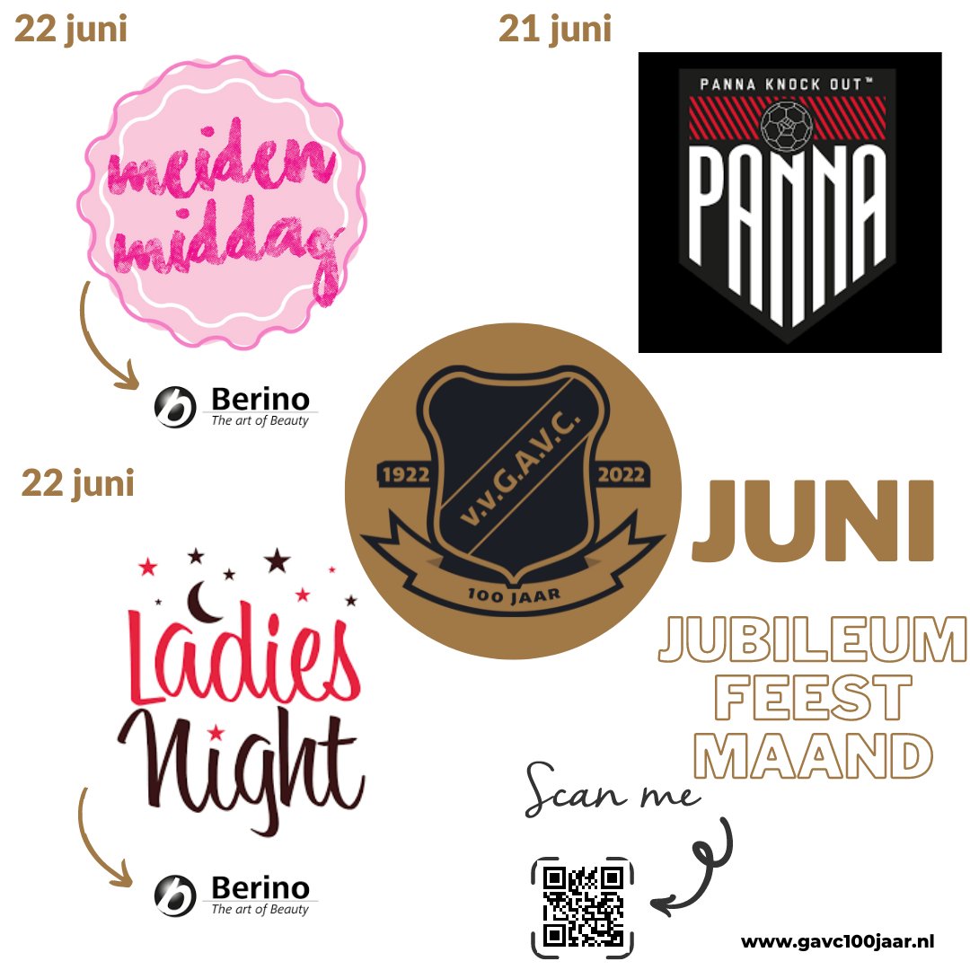 vv_GAVC's tweet image. GAVC (#gavc) bestaat 100 jaar en dat vieren we de hele maand juni! Zie op GAVC100jaar.nl voor het volledige programma! Meld je snel aan!   #gavc #grou #grousters @sportingrou @GrouAktief @groustermerke