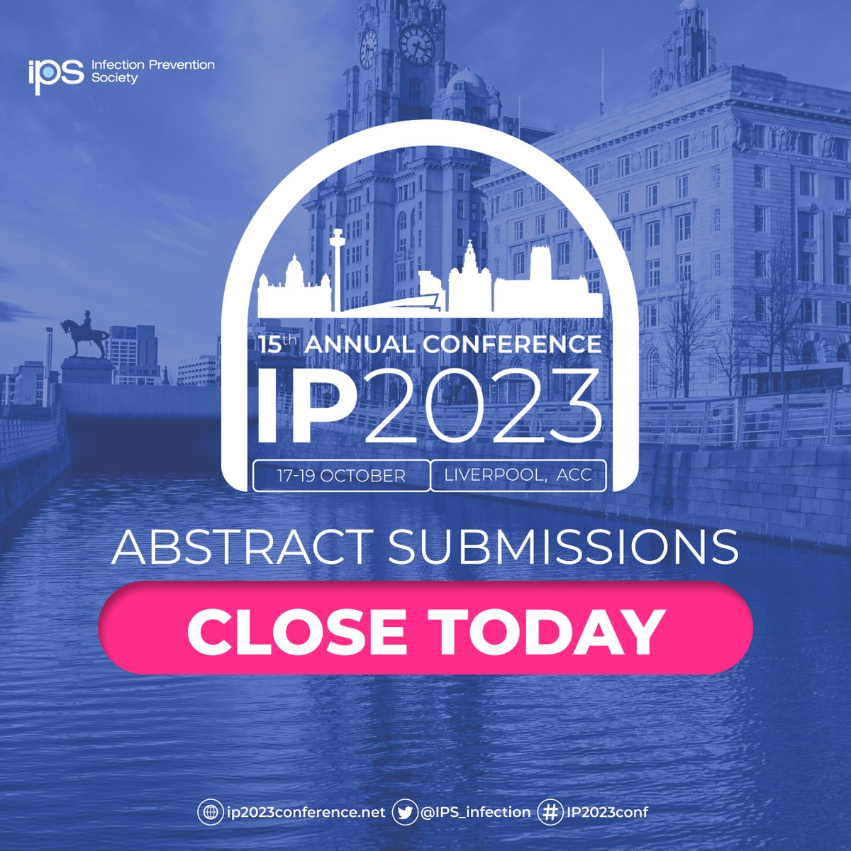 Abstract Submission for #IP2023conf closes today! Don't miss your chance to support the conference and help to progress the field of #infectionprevention! Submit your abstract online now: loom.ly/ESNd8ds

#infectioncontrol #publichealth